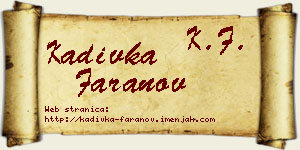 Kadivka Faranov vizit kartica